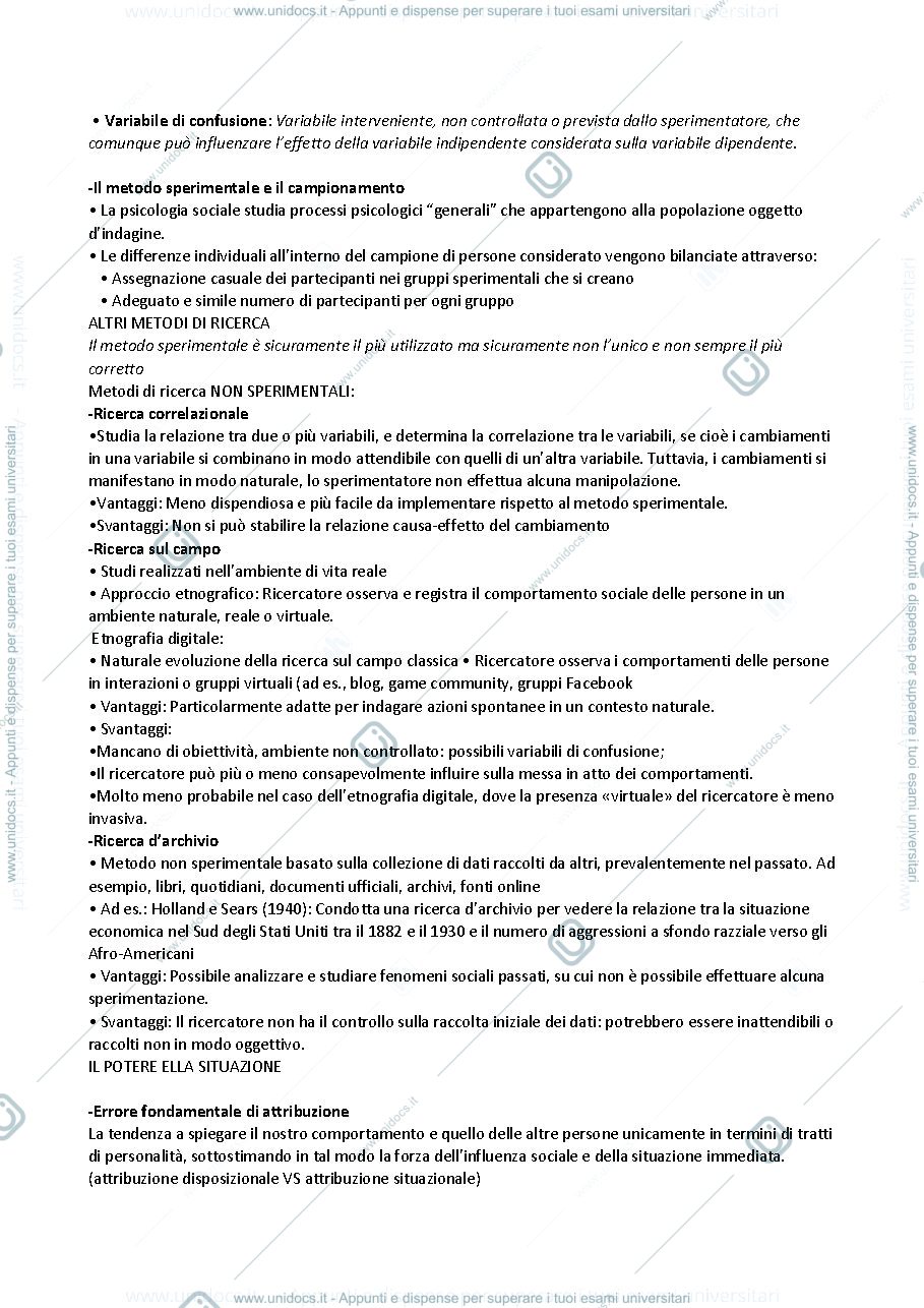 Anteprima pagina 2 — Psicologia sociale - riassunto libro