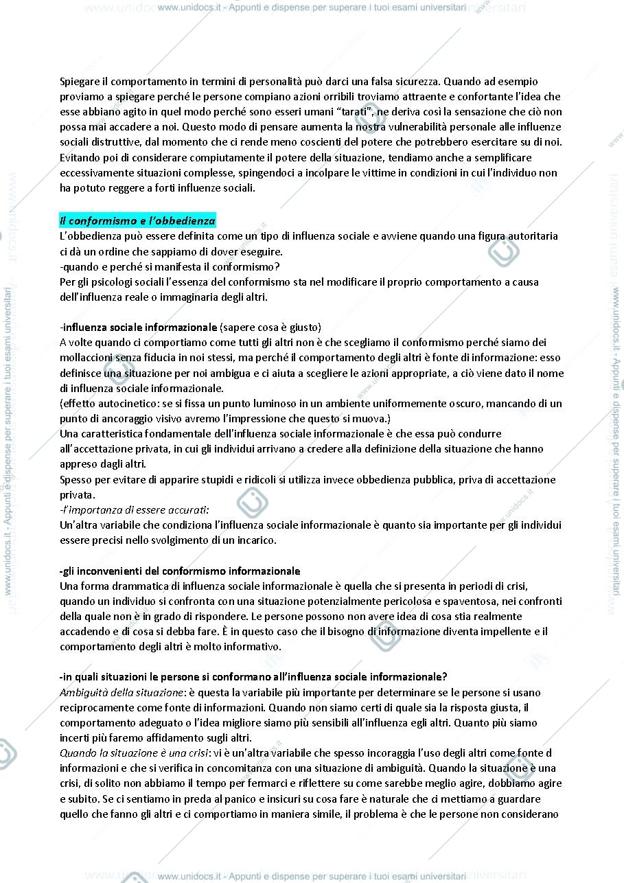Anteprima pagina 3 — Psicologia sociale - riassunto libro