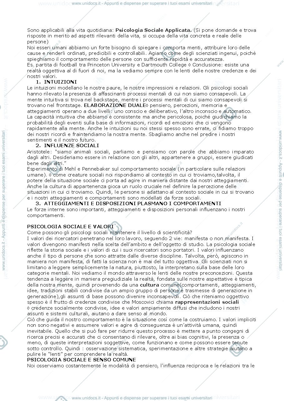 Anteprima pagina 2 — Riassunto "Social Psychology" (Myers)