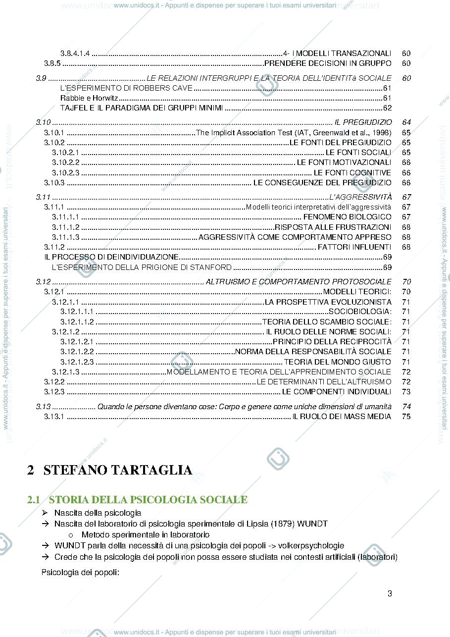 Anteprima pagina 3 — appunti di storia della psicologia con tartaglia e rollero