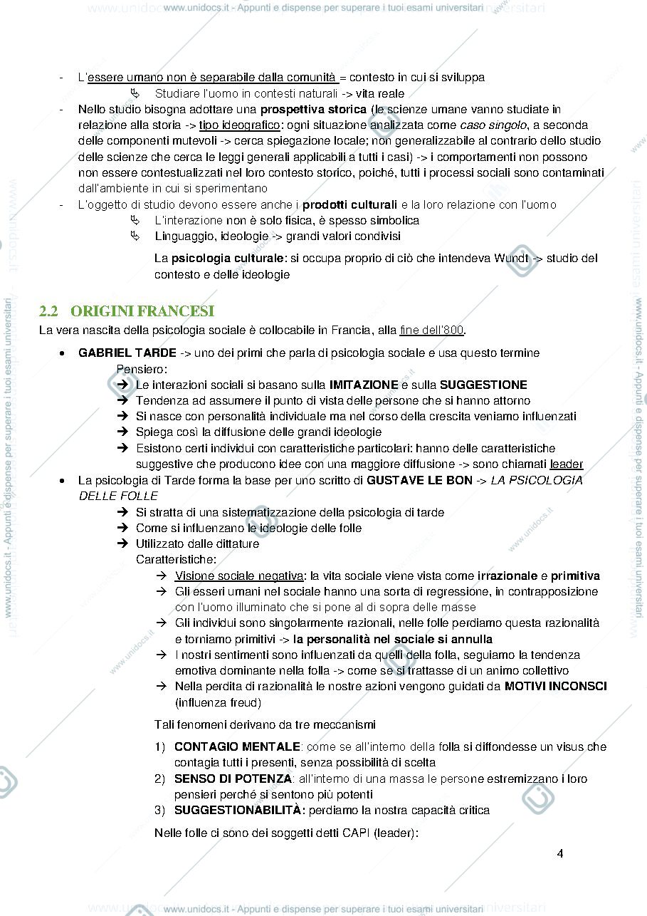 Anteprima pagina 4 — appunti di storia della psicologia con tartaglia e rollero