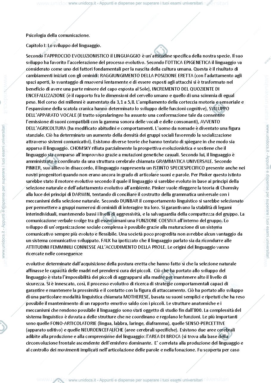 Anteprima pagina 1 — Psicologia della comunicazione - Toni