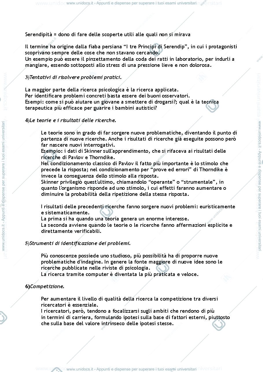 Anteprima pagina 2 — Riassunto "Metodologia della Ricerca Psicologica" cap.2-3-4