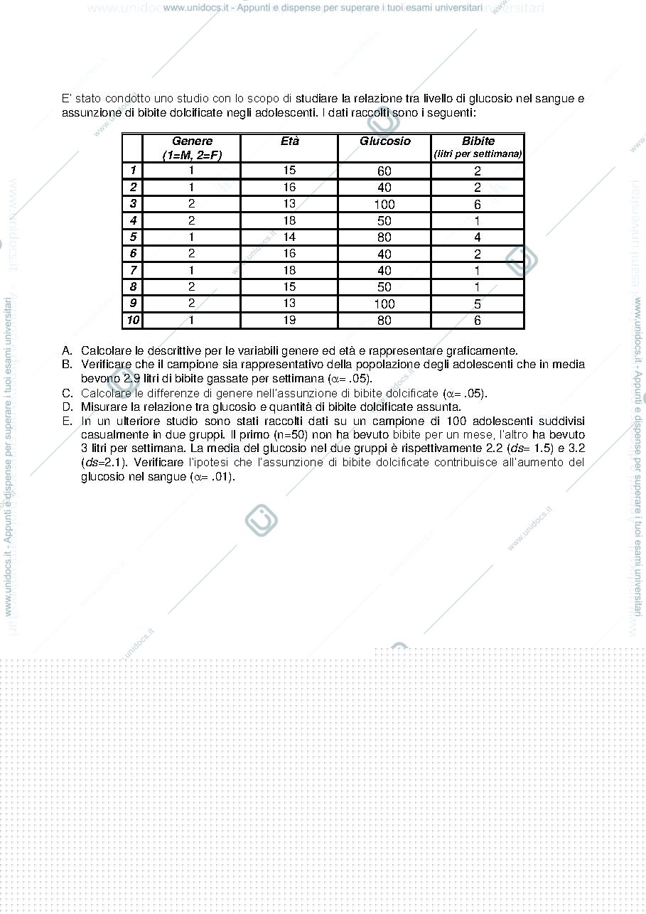 Anteprima pagina 1 — Simulazione esame