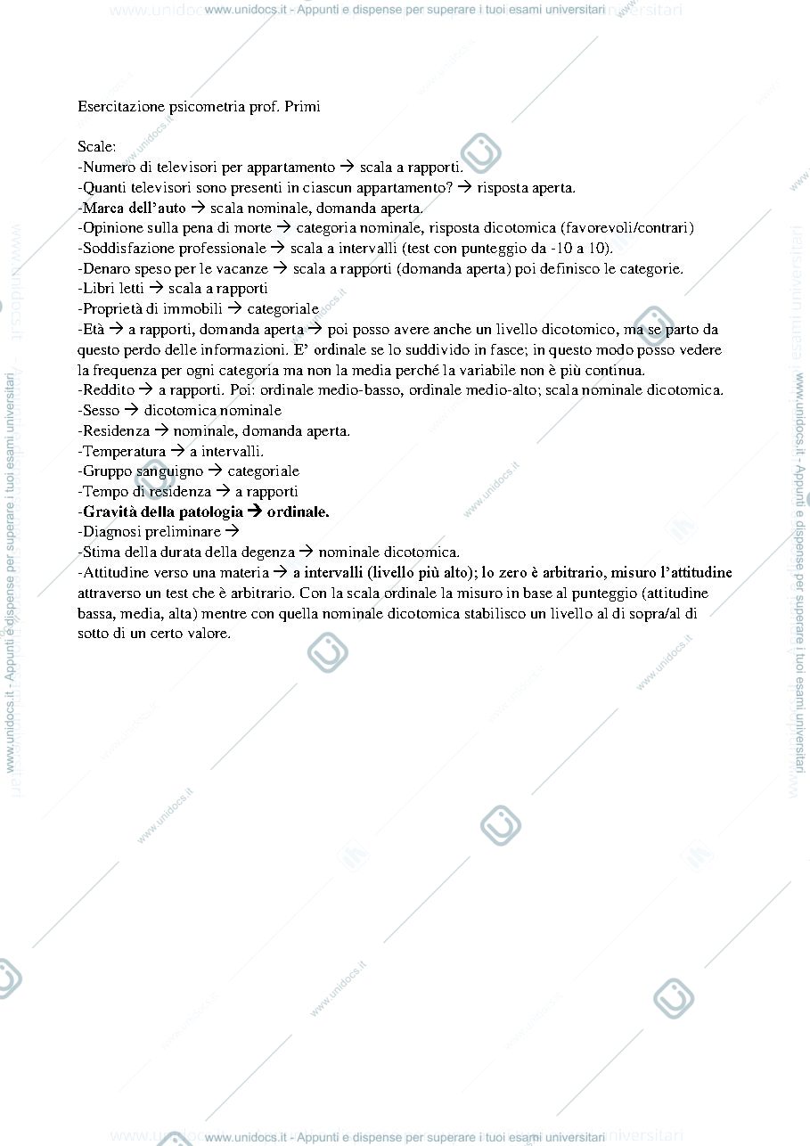 Anteprima pagina 1 — Esercitazione sulla prima parte del corso. 
