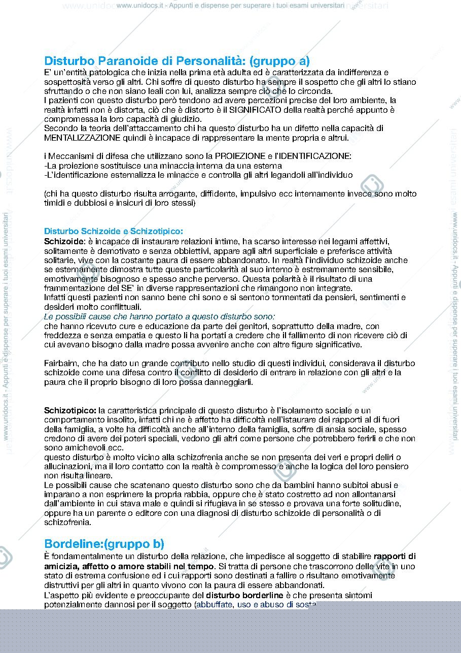 Anteprima pagina 2 — Riassunto libro Gabbard "Psichiatria psicodinamica"