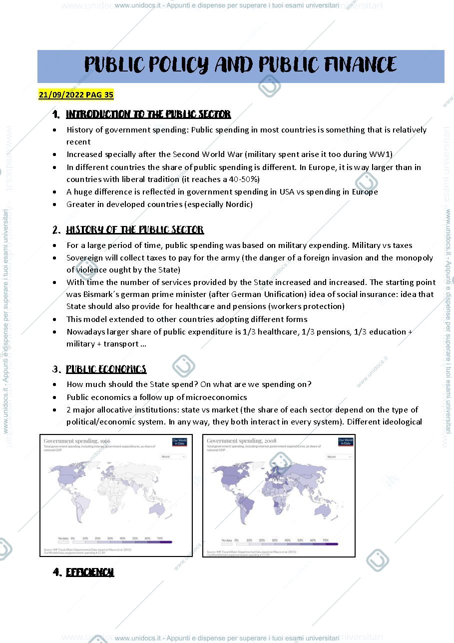 Anteprima pagina 1 — PUBLIC FINANCE AND PUBLIC POLICY FIRST MIDTERM