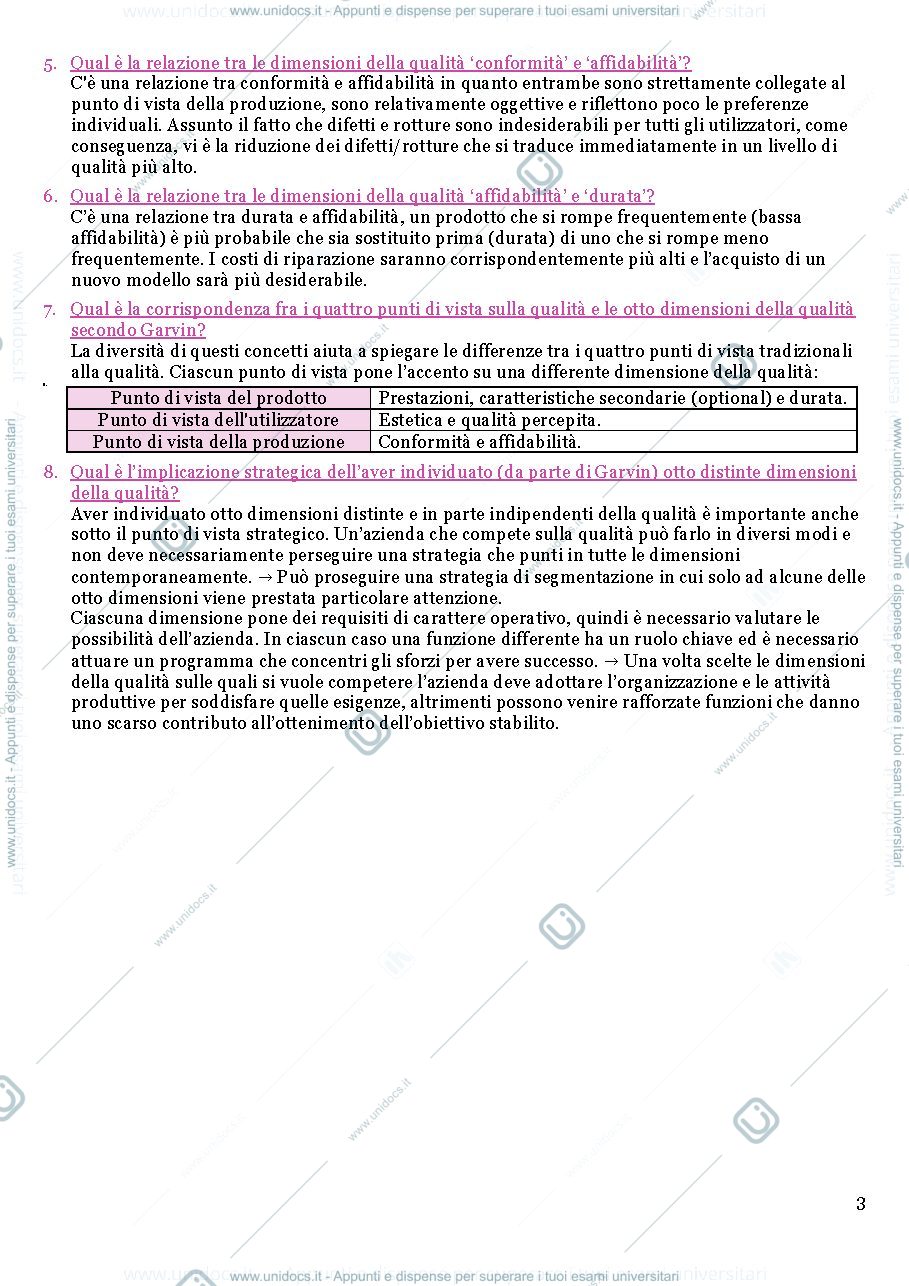 Anteprima pagina 3 — Domande di qualità e organizzazione