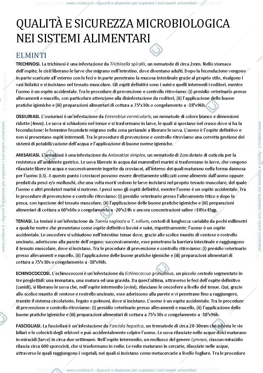 Anteprima pagina 1 — QUALITÀ E SICUREZZA MICROBIOLOGICA NEI SISTEMI ALIMENTARI ED ECOLOGIA DEL MICROBIOTA UMANO