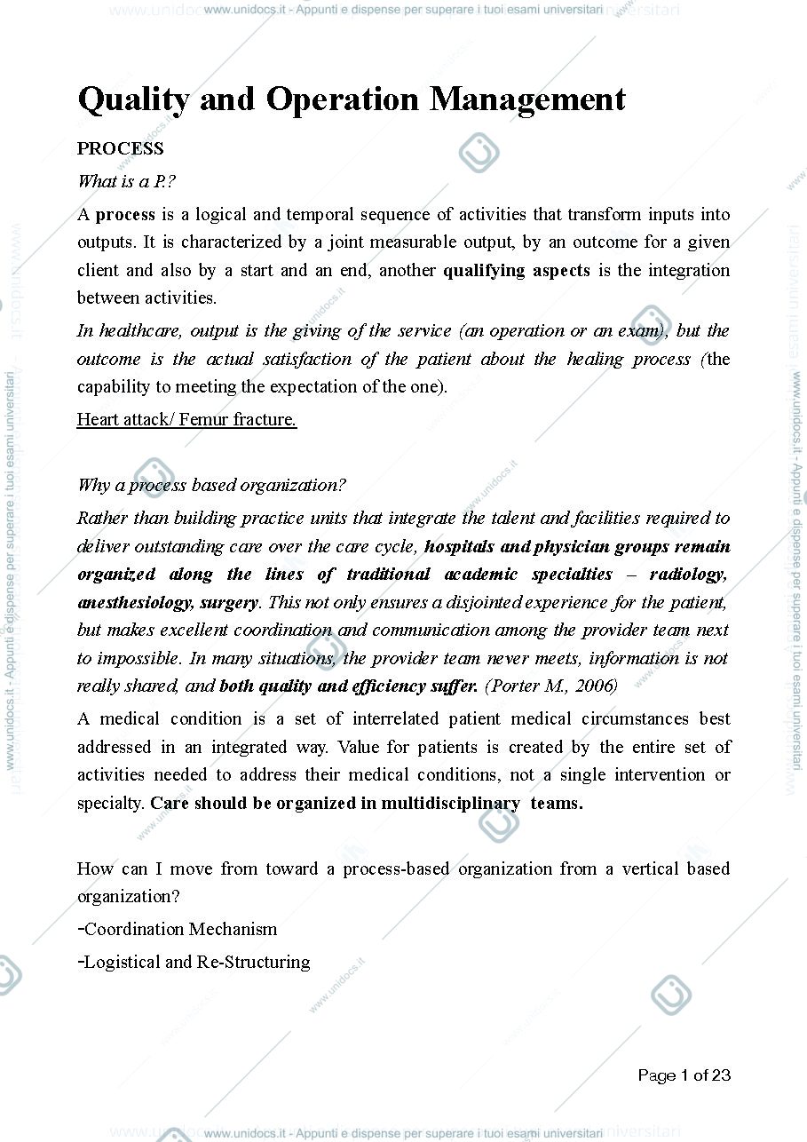 Anteprima pagina 1 — Quality and Operations Management 