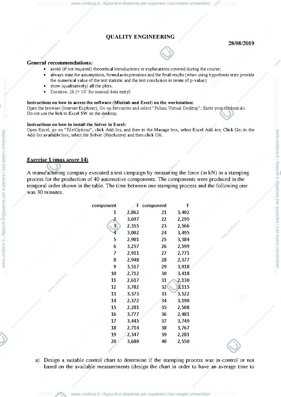 Anteprima pagina 1 — Esame 28-08-2019