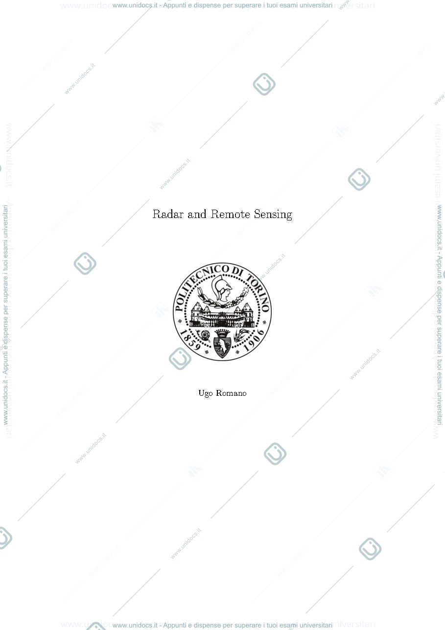 Anteprima pagina 1 — Appunti Radar