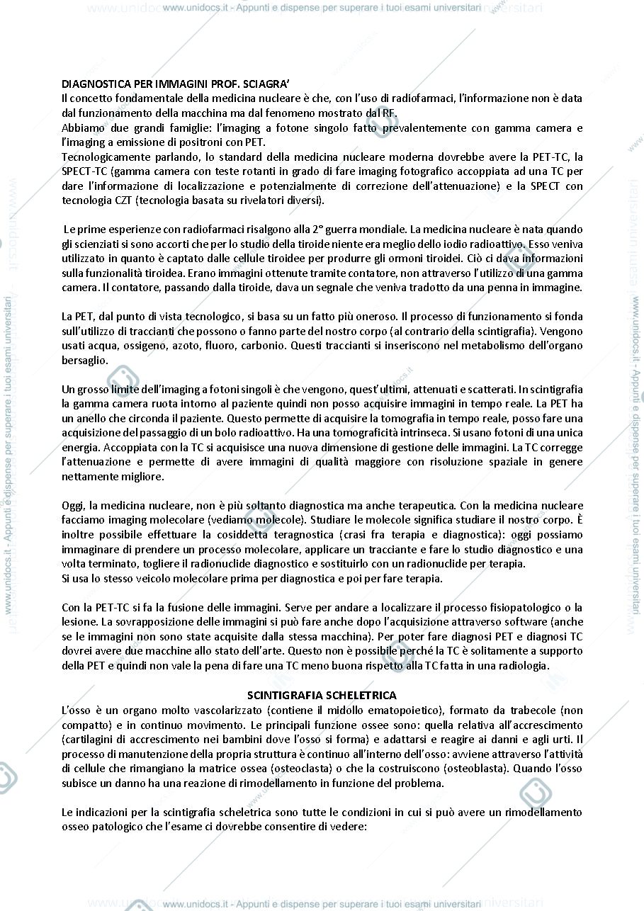 Anteprima pagina 1 — MEDICINA NUCLEARE SCIAGRA'