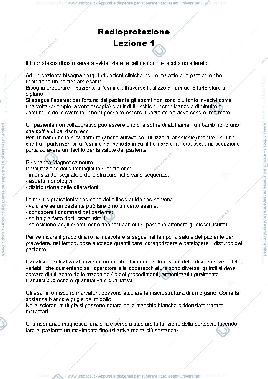 Anteprima pagina 1 — Appunti generali di Radio Protezione