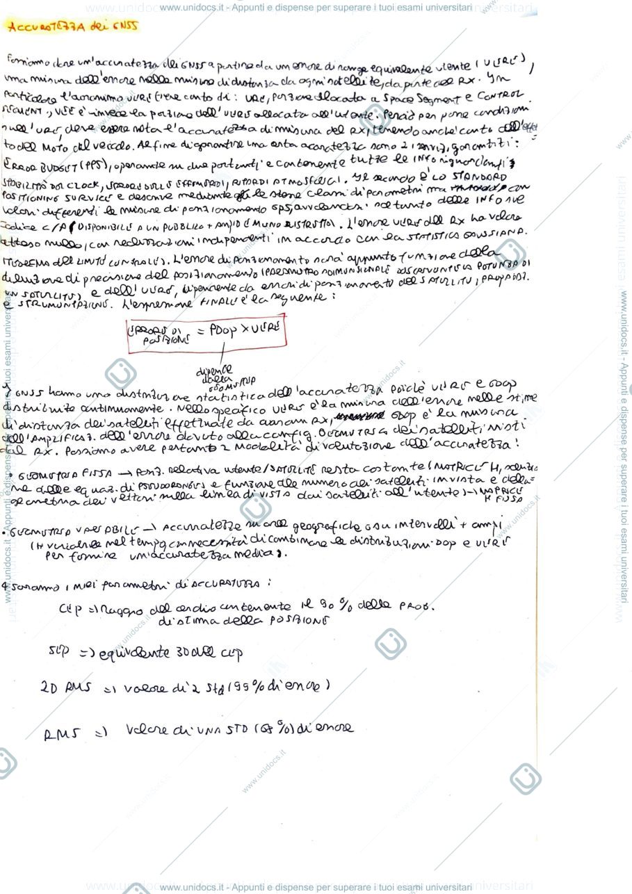 Anteprima pagina 1 — Accuratezza dei GNSS