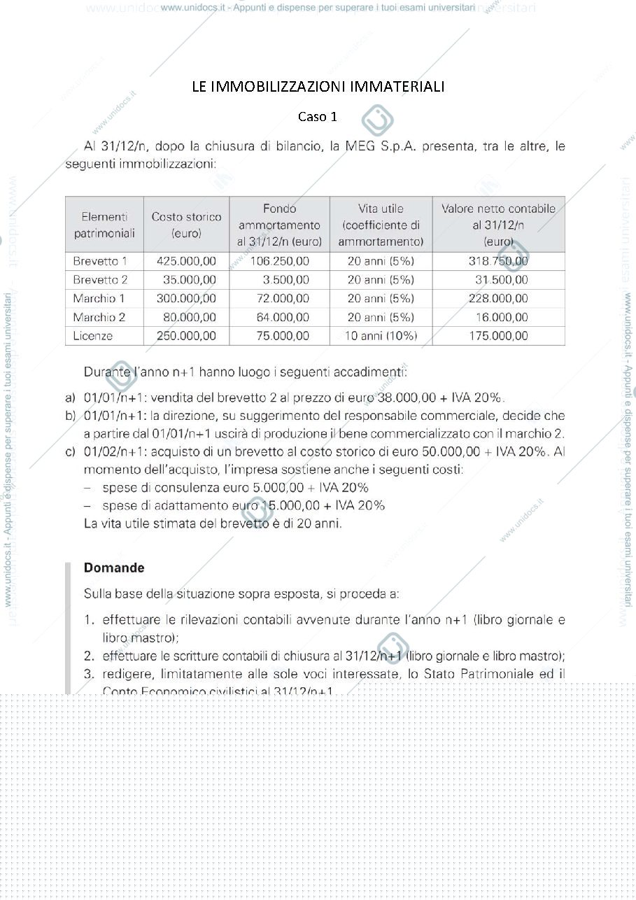 Anteprima pagina 1 — esercizio ragioneria