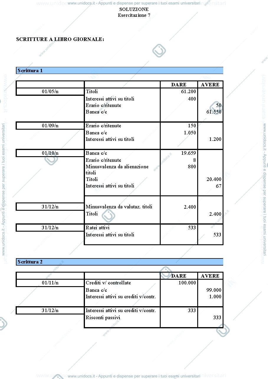 Anteprima pagina 1 — soluzione esercitazione completa 7