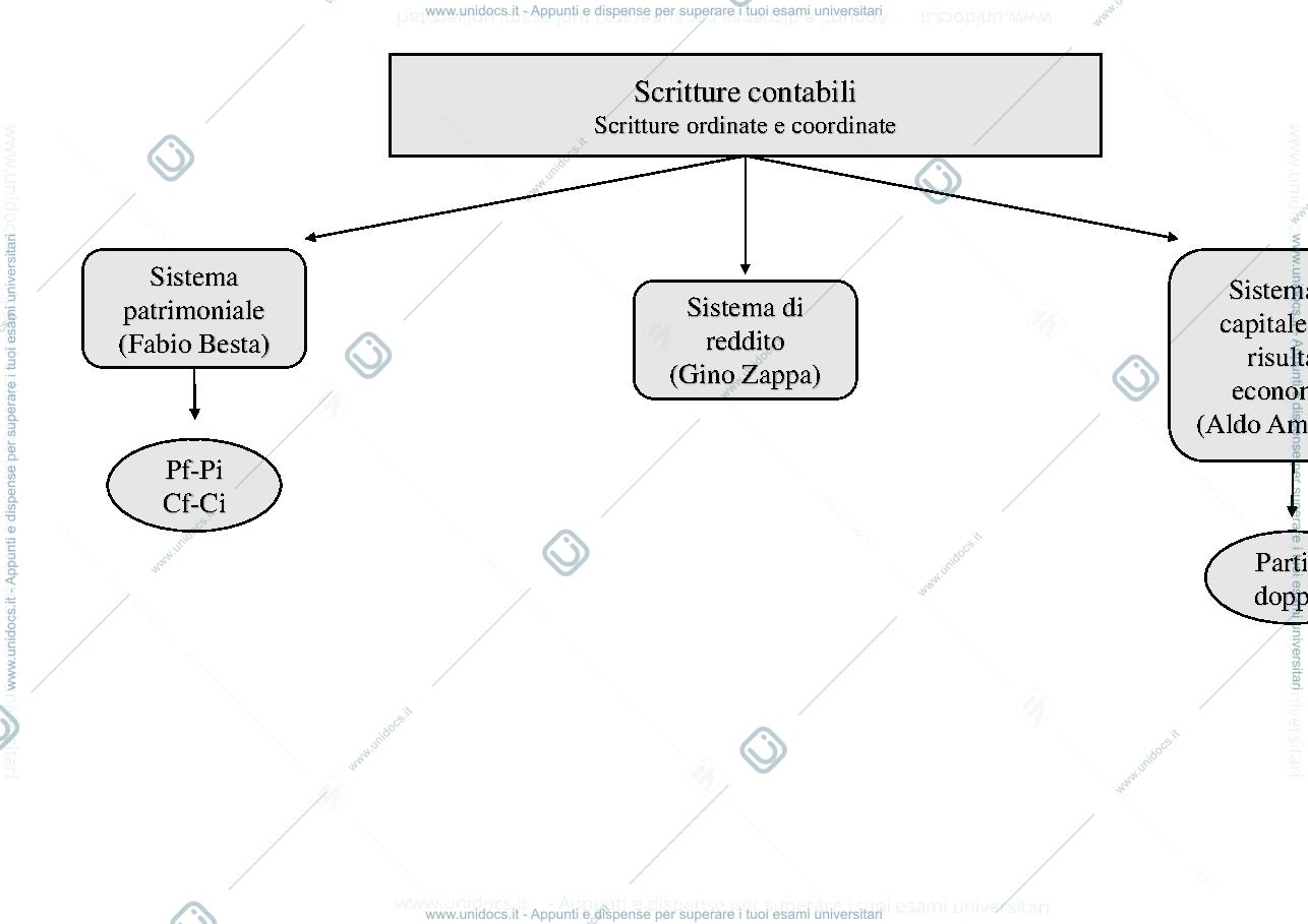 Anteprima pagina 1 — Mappa concettuale delle scritture contabili