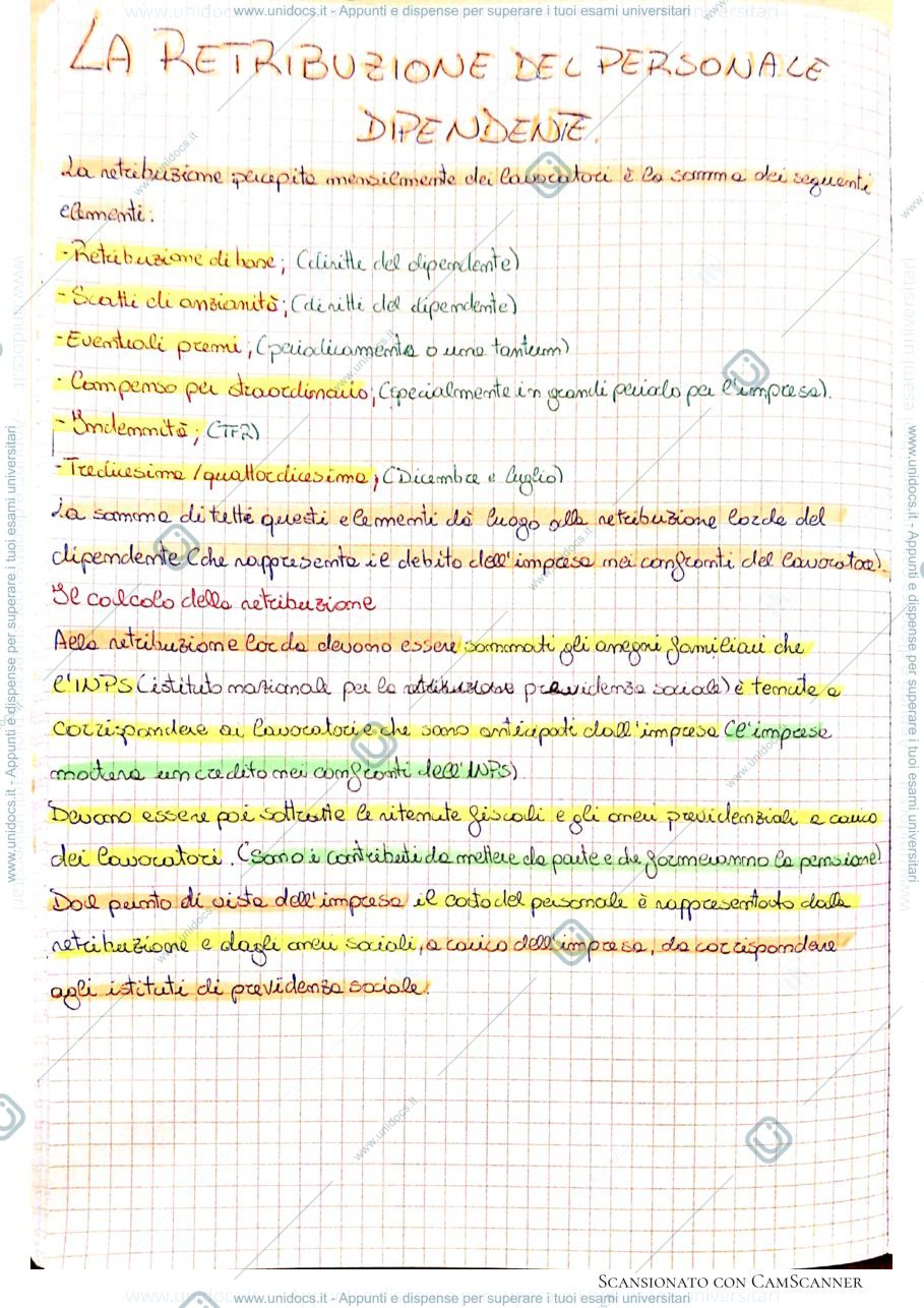 Anteprima pagina 1 — Retribuzione del personale
