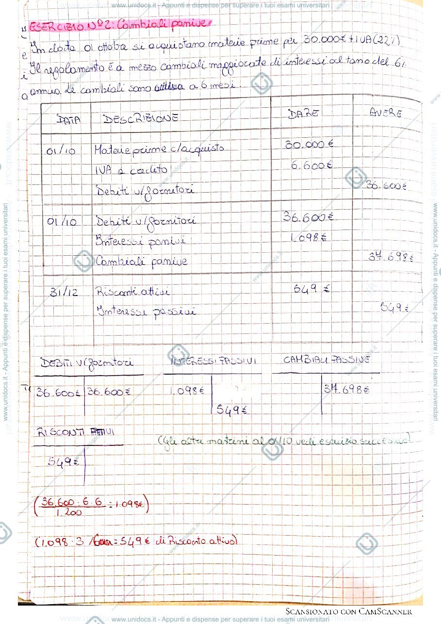 Anteprima pagina 2 — Esercitazione analisi delle rilevazioni in Partita doppia di acquisti e vendite