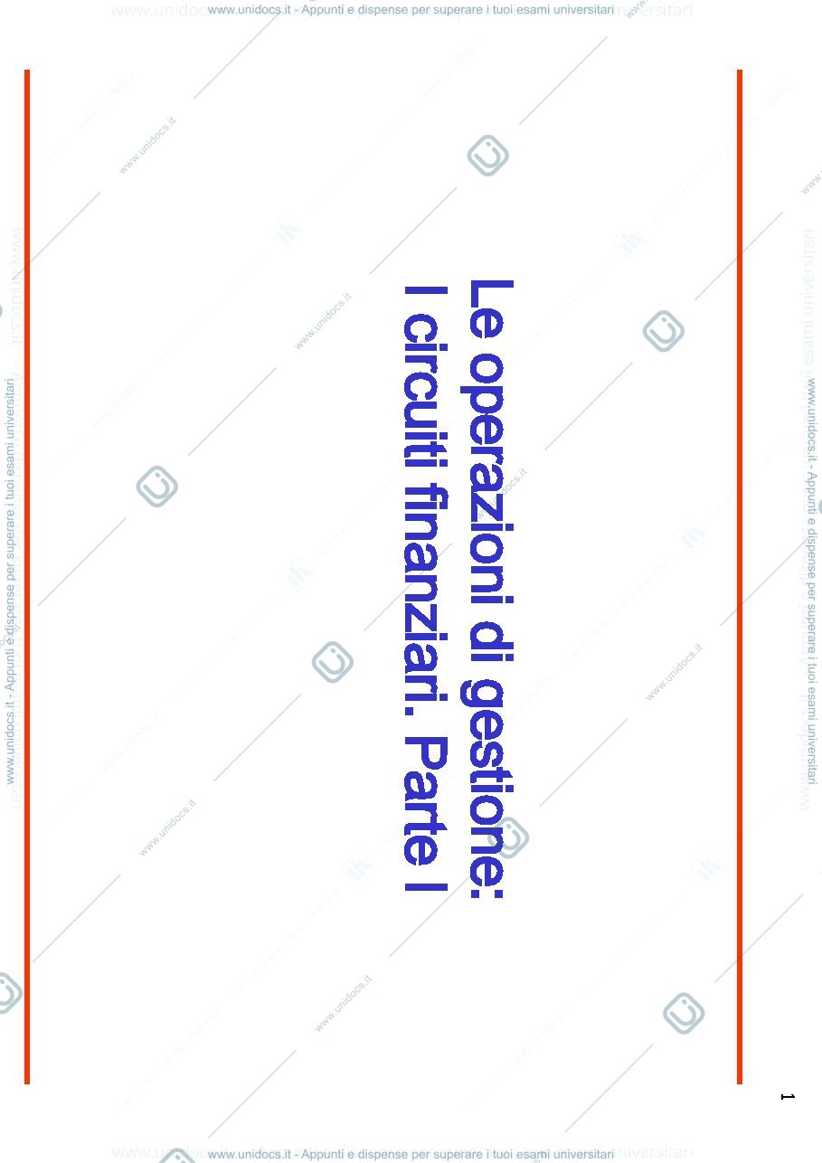 Anteprima pagina 1 — I circuiti finanziari parte I