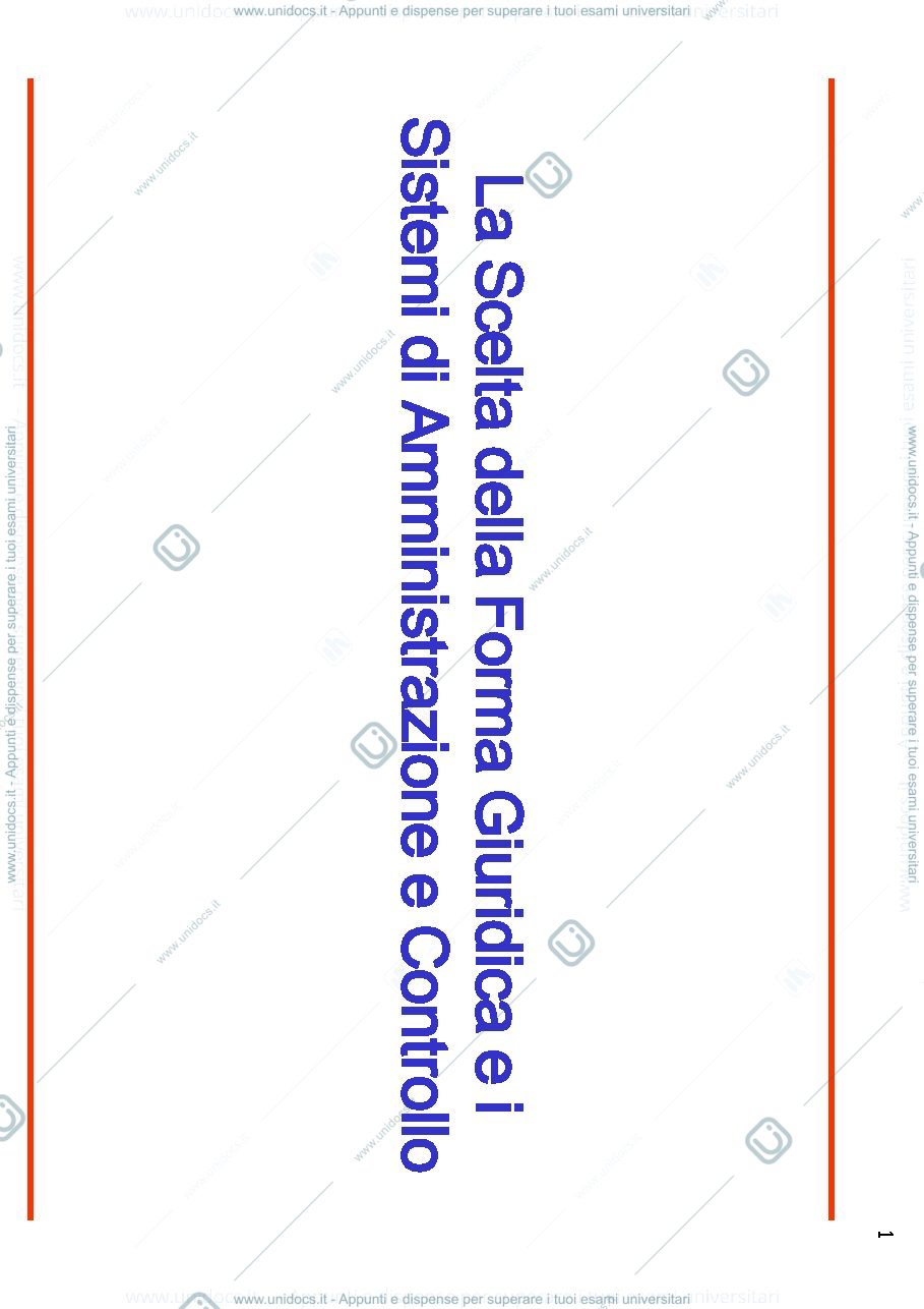 Anteprima pagina 1 — Forma giuridica, amministrazione e controllo delle società