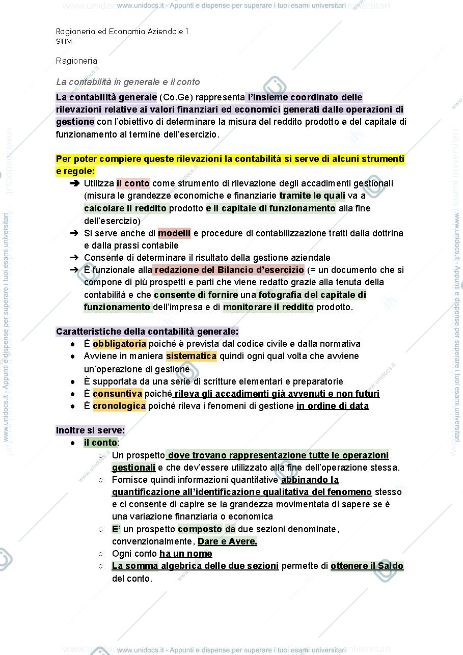Anteprima pagina 1 — Ragioneria 