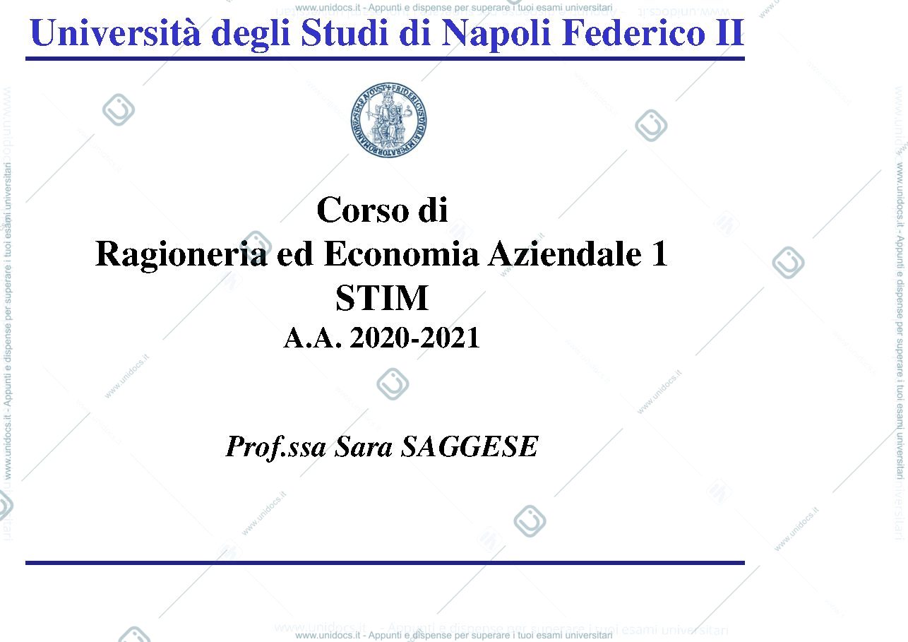 Anteprima pagina 1 — Cos’è l’economia aziendale e concetto di azienda 