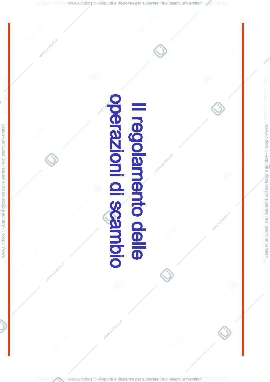 Anteprima pagina 1 — Regolamento di operazioni di scambio
