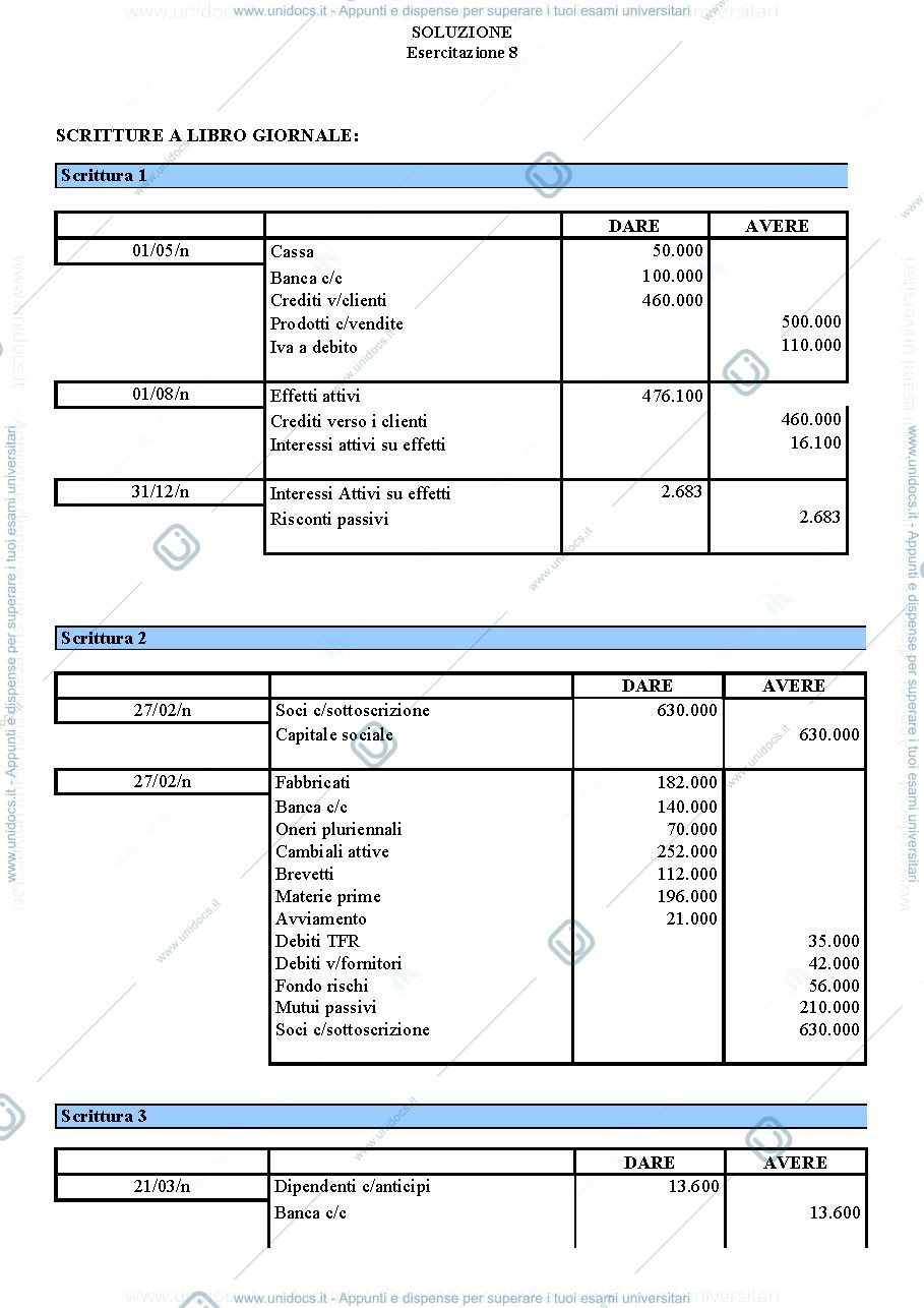 Anteprima pagina 1 — soluzione esercitazione completa 8