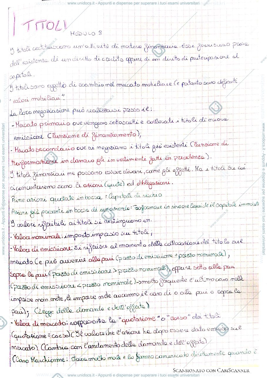 Anteprima pagina 1 — I titoli