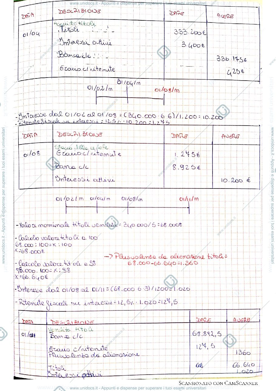 Anteprima pagina 2 — Esercitazione titoli azionari e obbligazionari