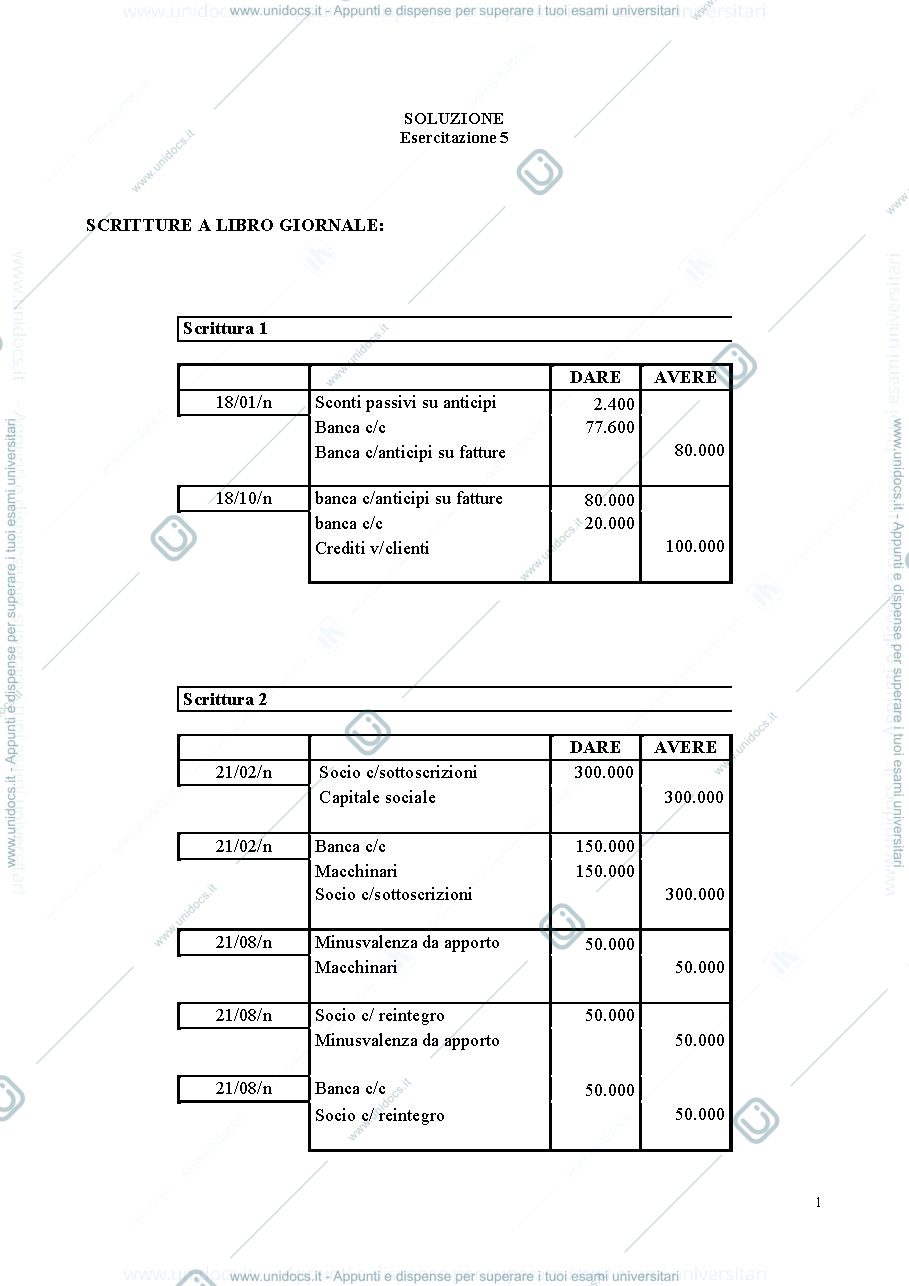 Anteprima pagina 1 — soluzione esercitazione completa 5