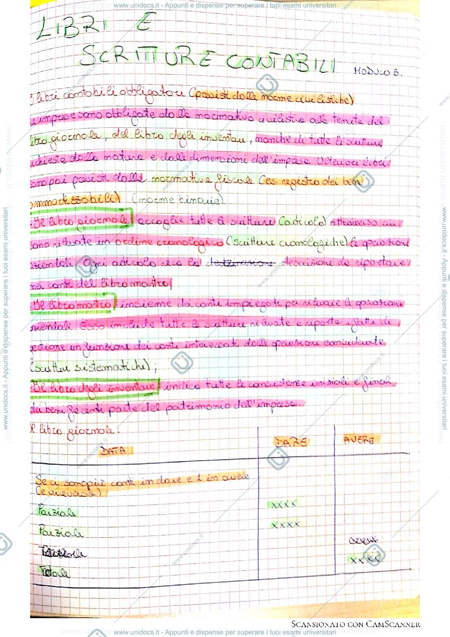 Anteprima pagina 1 — Libri e scritture contabili