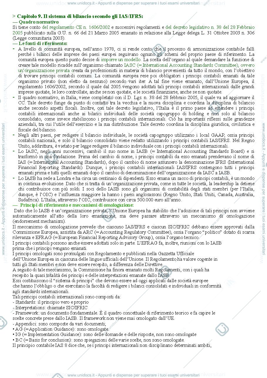 Anteprima pagina 1 — Il sistema di bilancio 