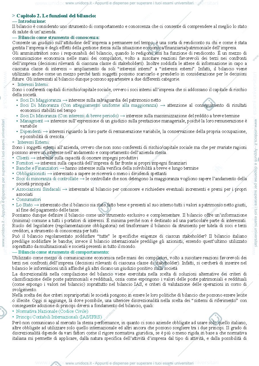 Anteprima pagina 1 — Le funzioni di bilancio