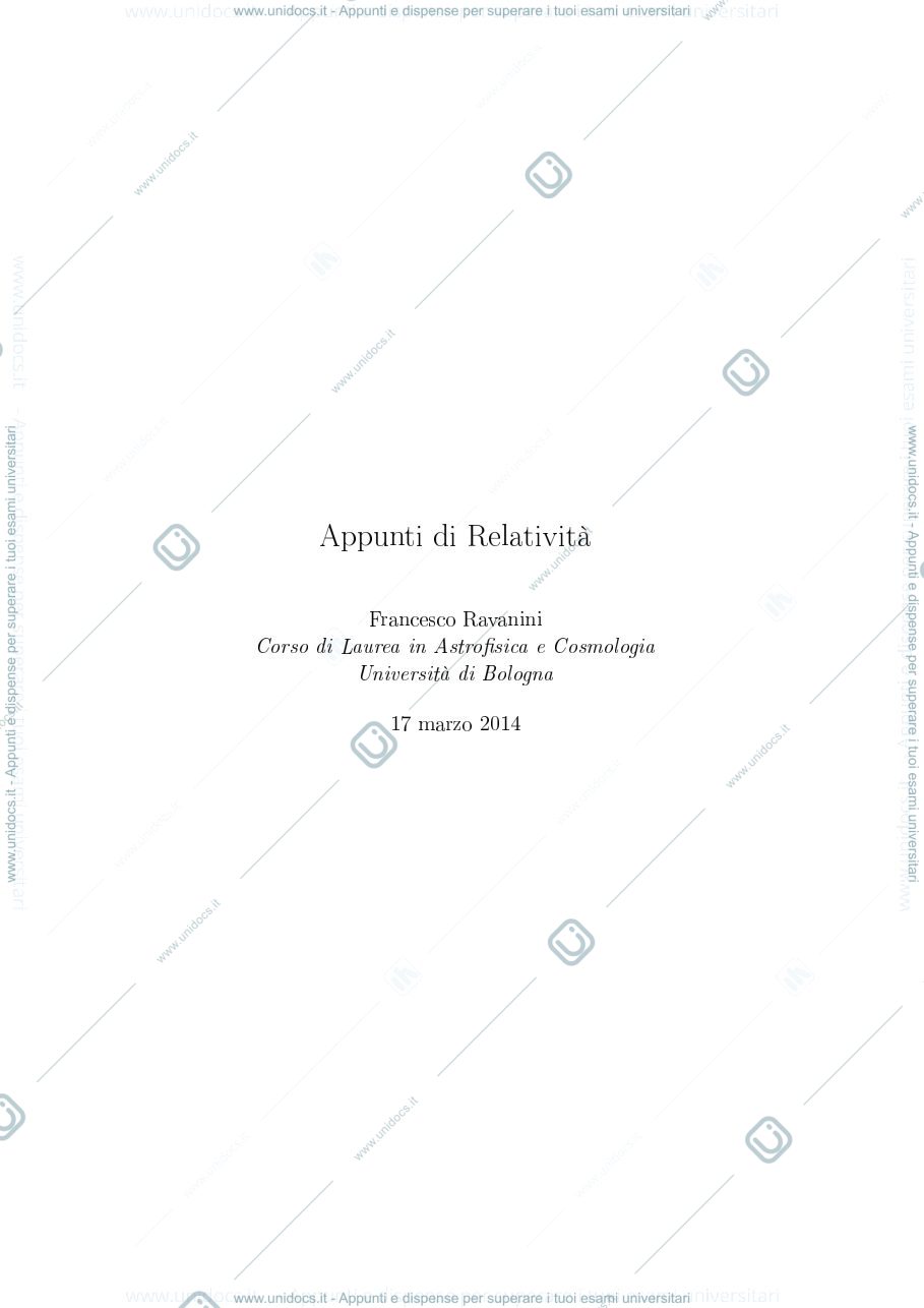 Anteprima pagina 1 — Relatività