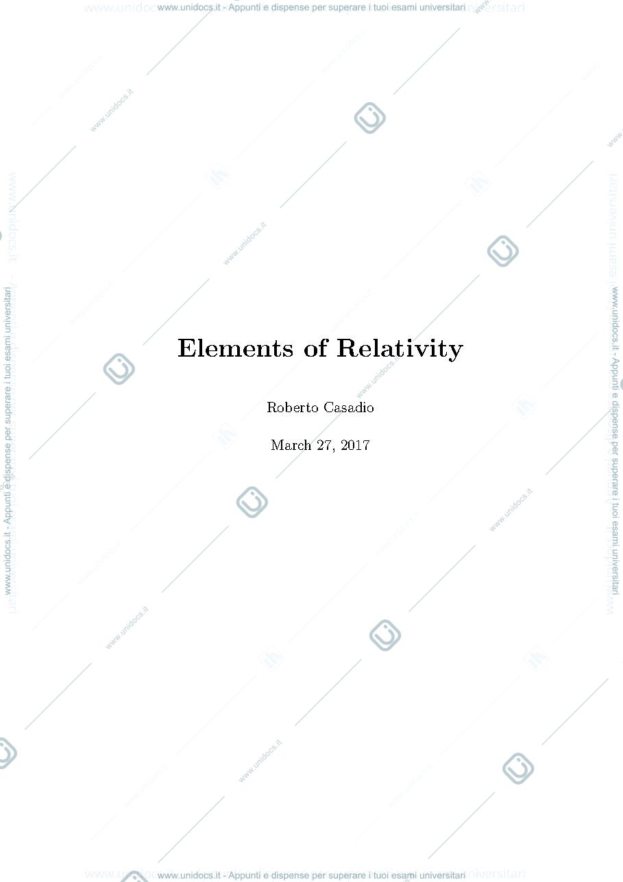 Anteprima pagina 1 — Dispense Relativital
