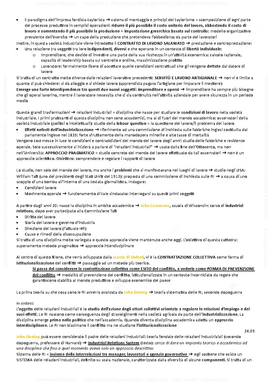 Anteprima pagina 2 — Relazioni industriali