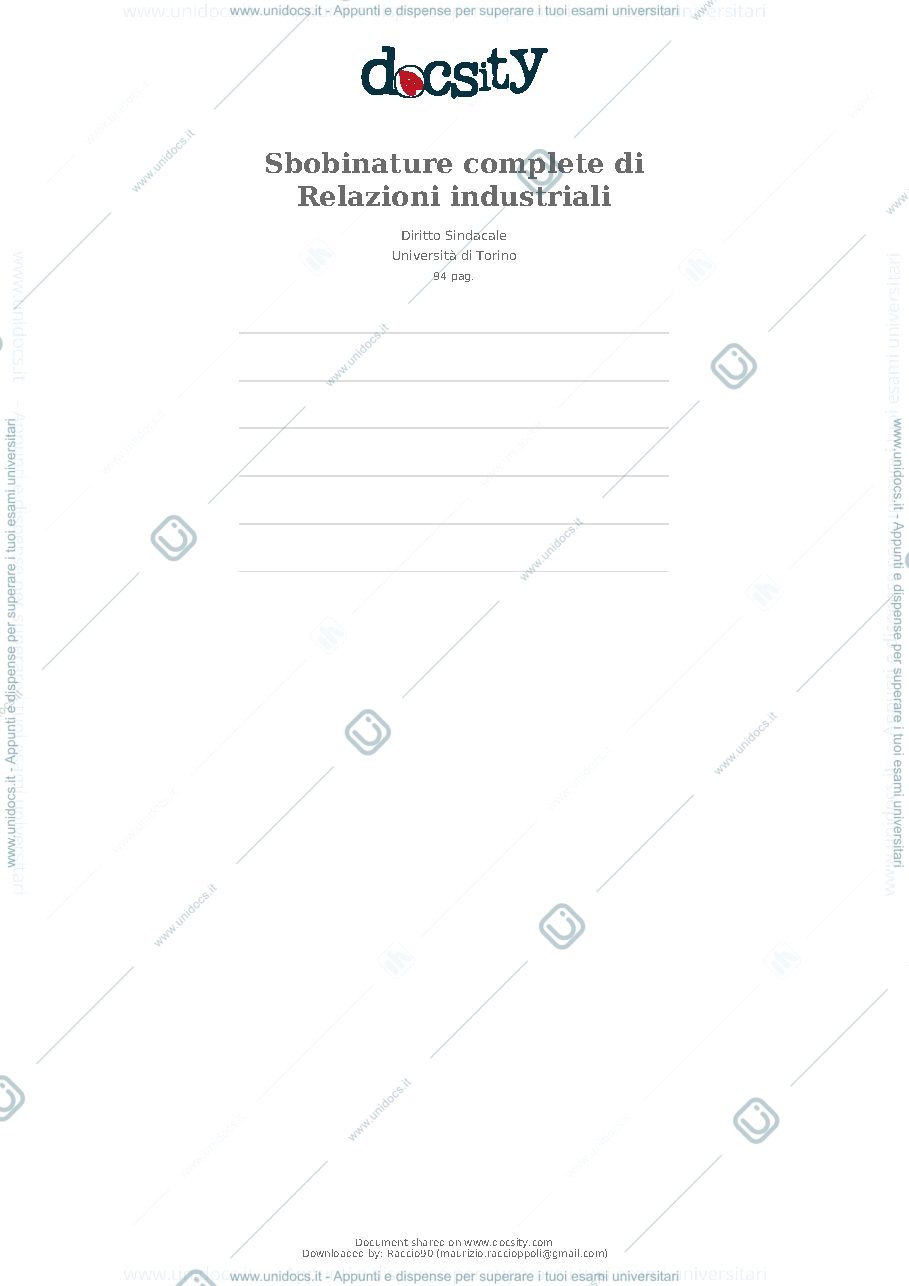 Anteprima pagina 1 — Relazioni industriali