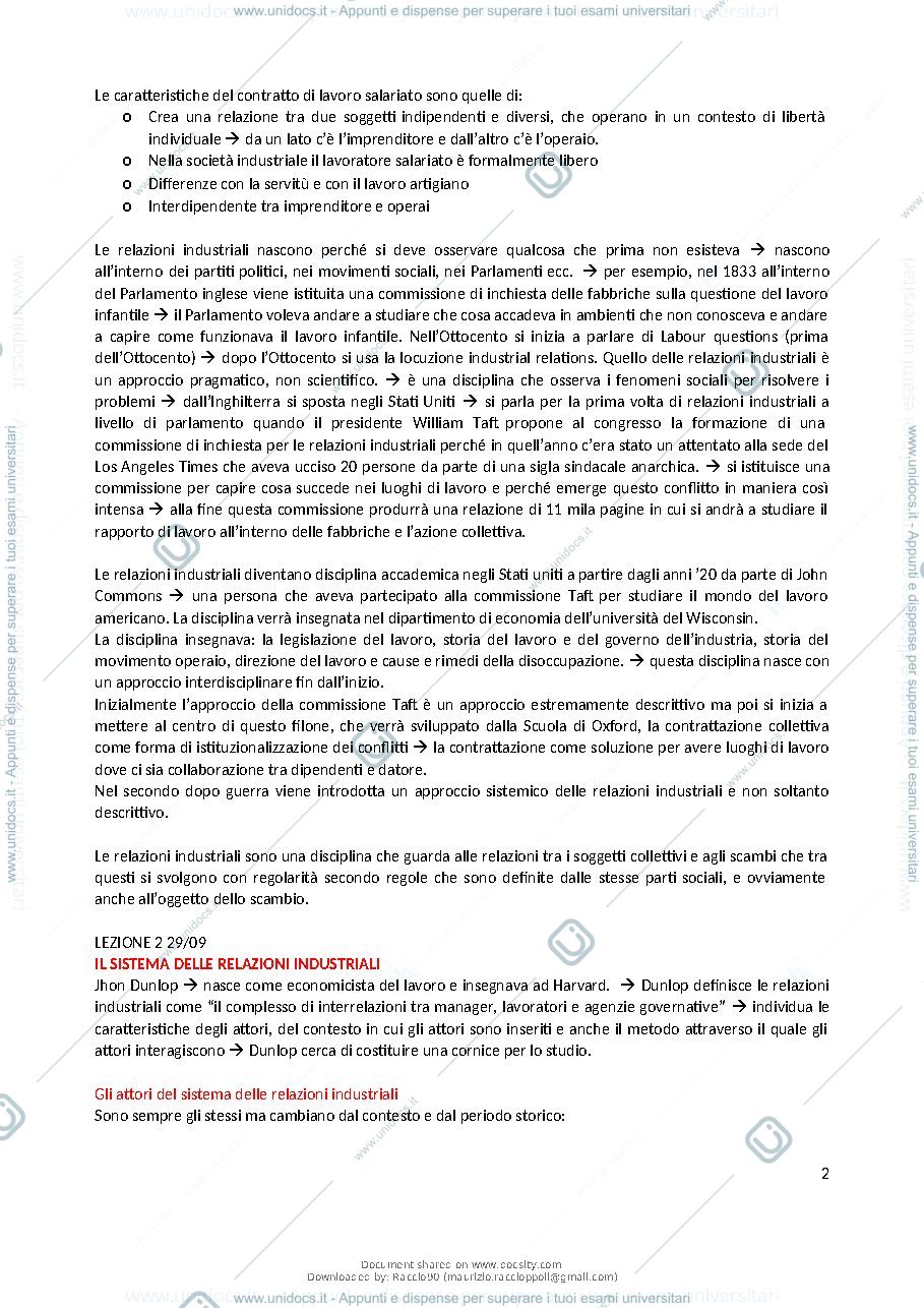 Anteprima pagina 3 — Relazioni industriali