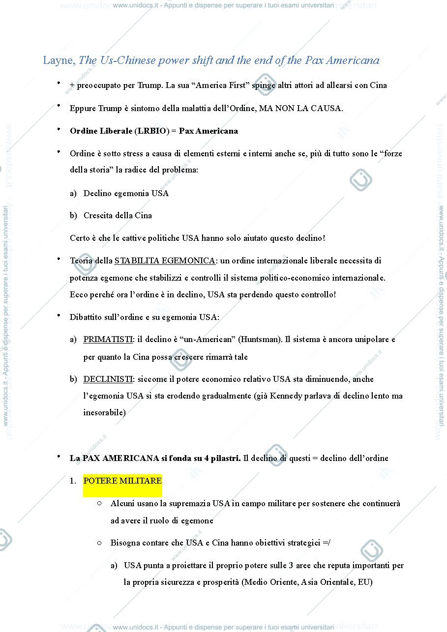 Anteprima pagina 1 — Layne riassunto