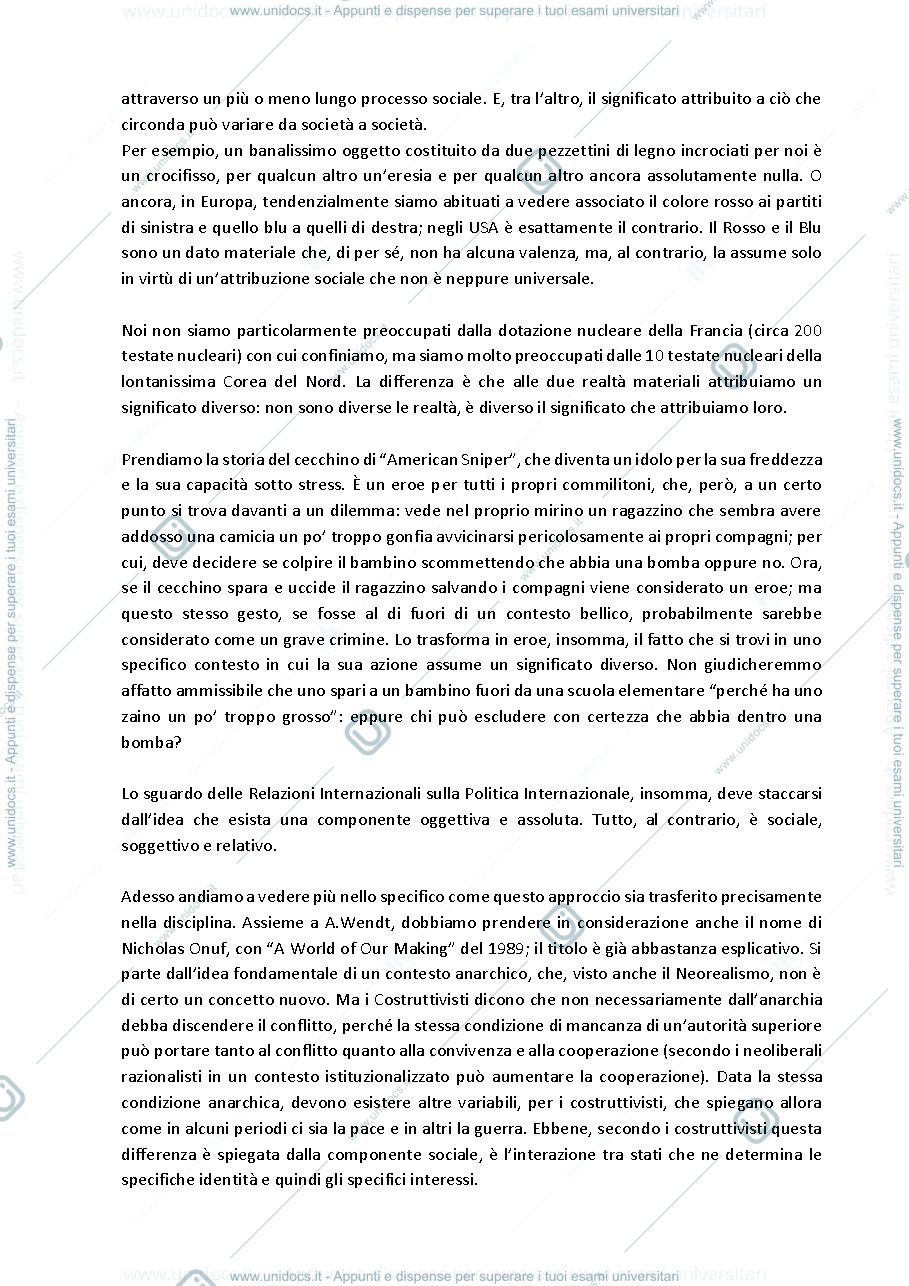 Anteprima pagina 2 — riassunto secondo semestre  relazioni internazionali