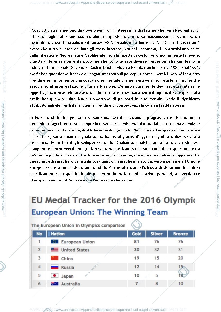 Anteprima pagina 3 — riassunto secondo semestre  relazioni internazionali