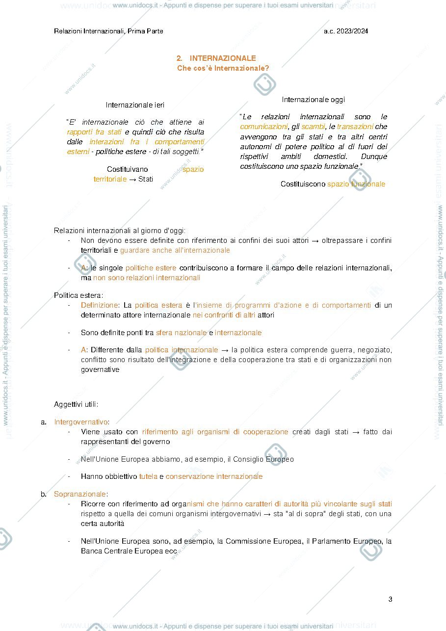 Anteprima pagina 3 — Relazioni Internazionali UNIPD