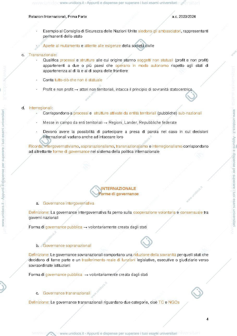 Anteprima pagina 4 — Relazioni Internazionali UNIPD