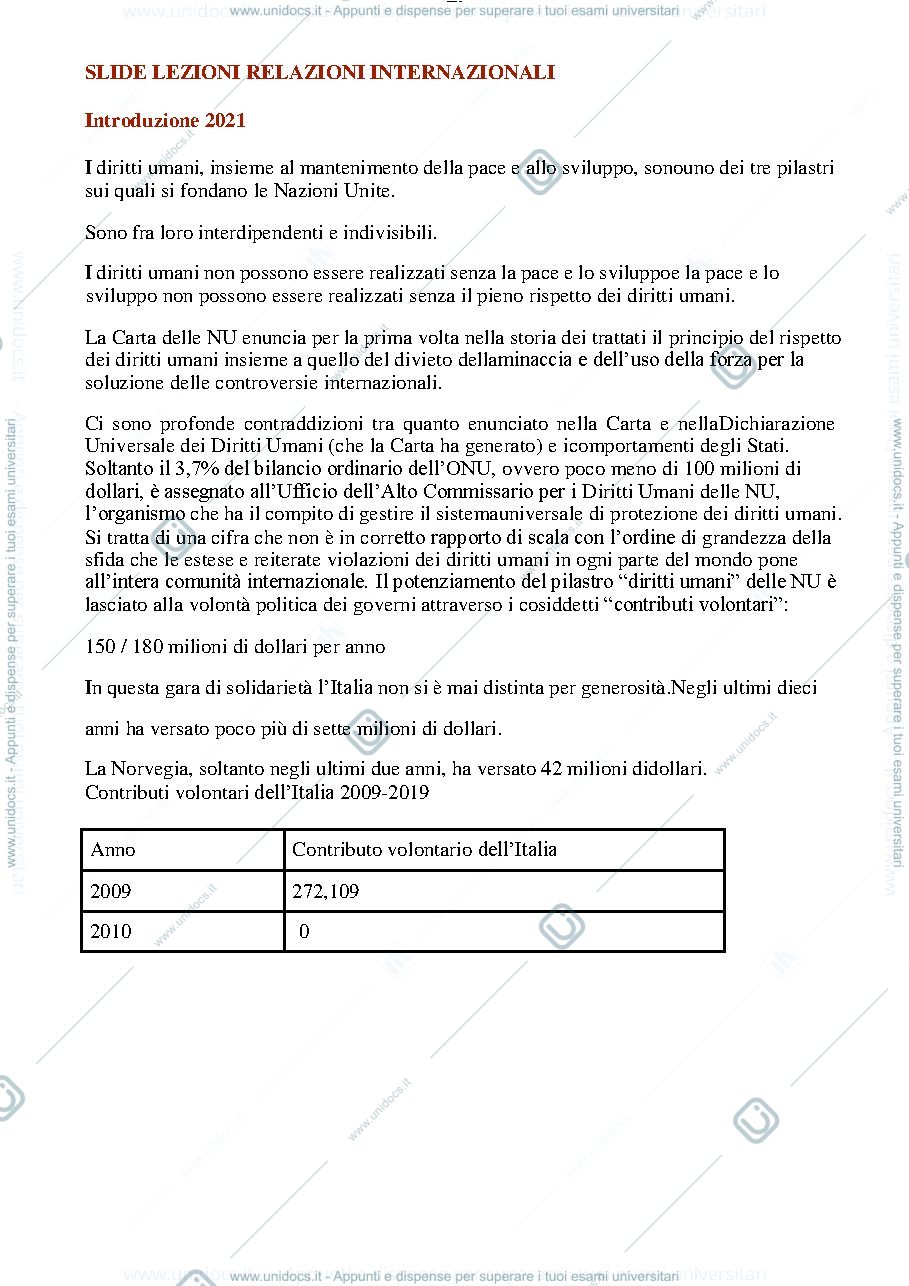Anteprima pagina 2 — Appunti relazioni internazionali 