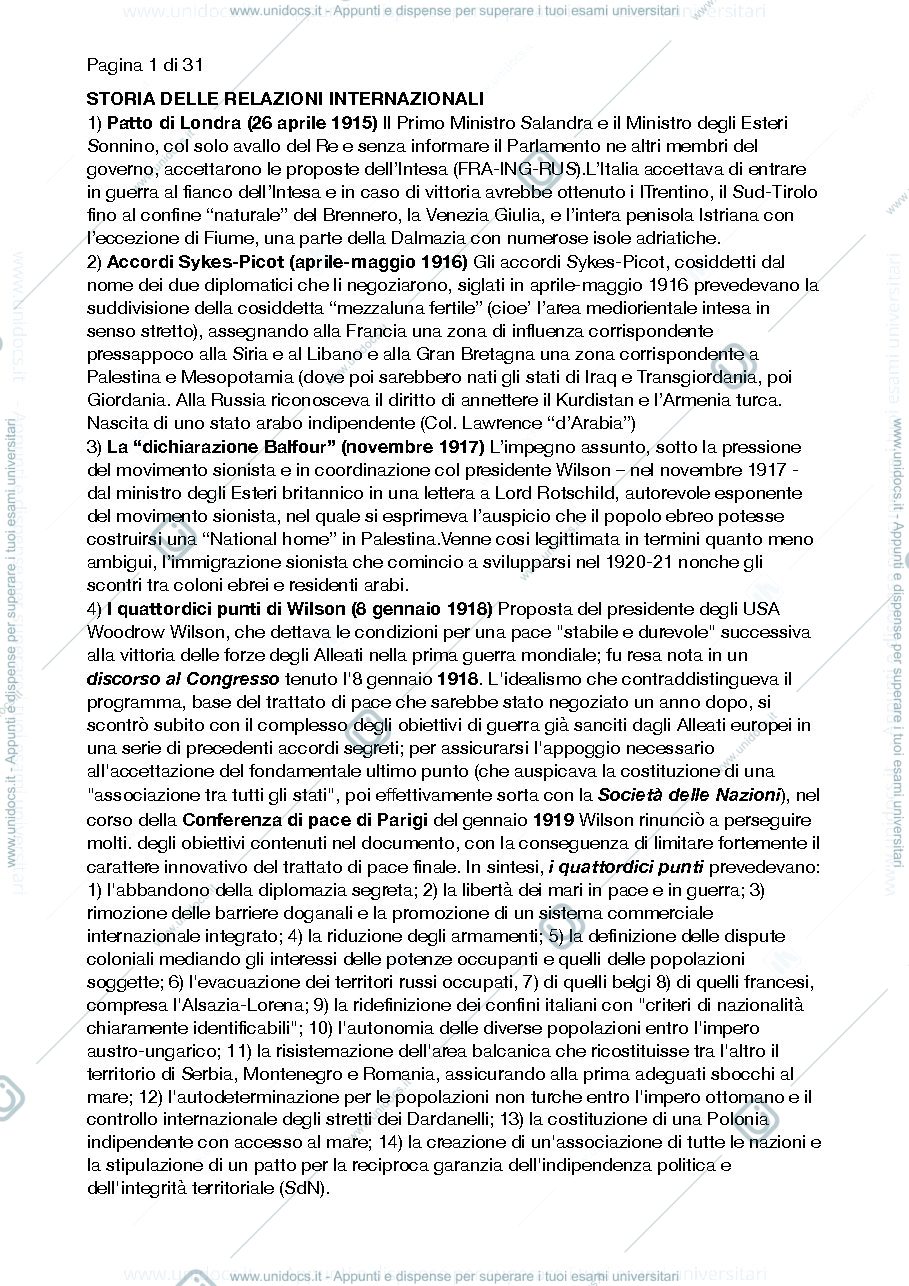 Anteprima pagina 1 — Storia delle relazioni internaziotornali 