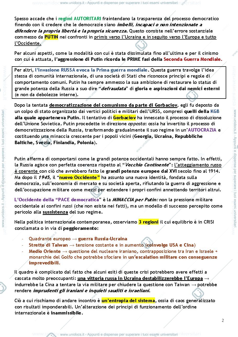 Anteprima pagina 2 — Riassunto libro il posto della guerra Parsi
