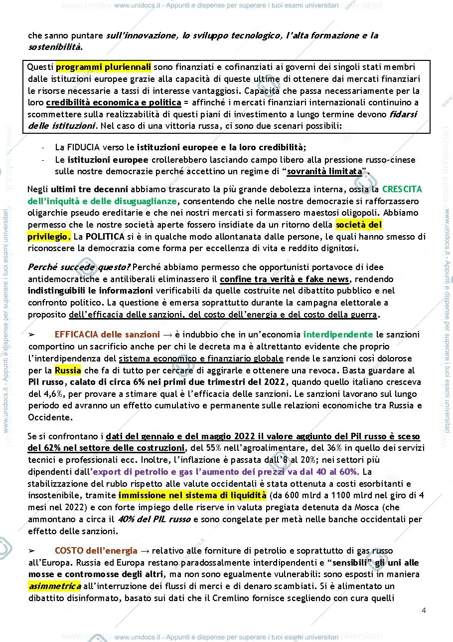 Anteprima pagina 4 — Riassunto libro il posto della guerra Parsi